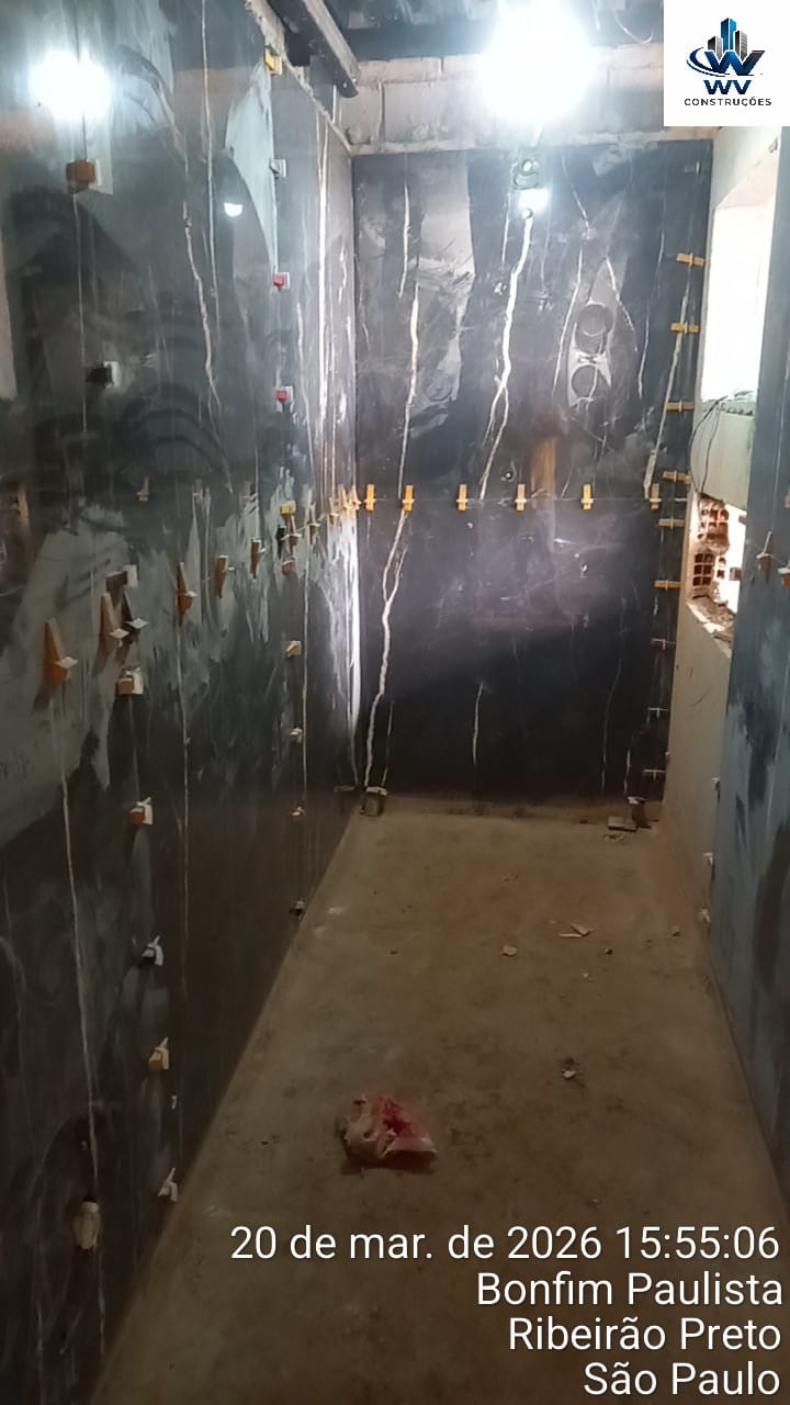 Etapa de impermeabilização interna