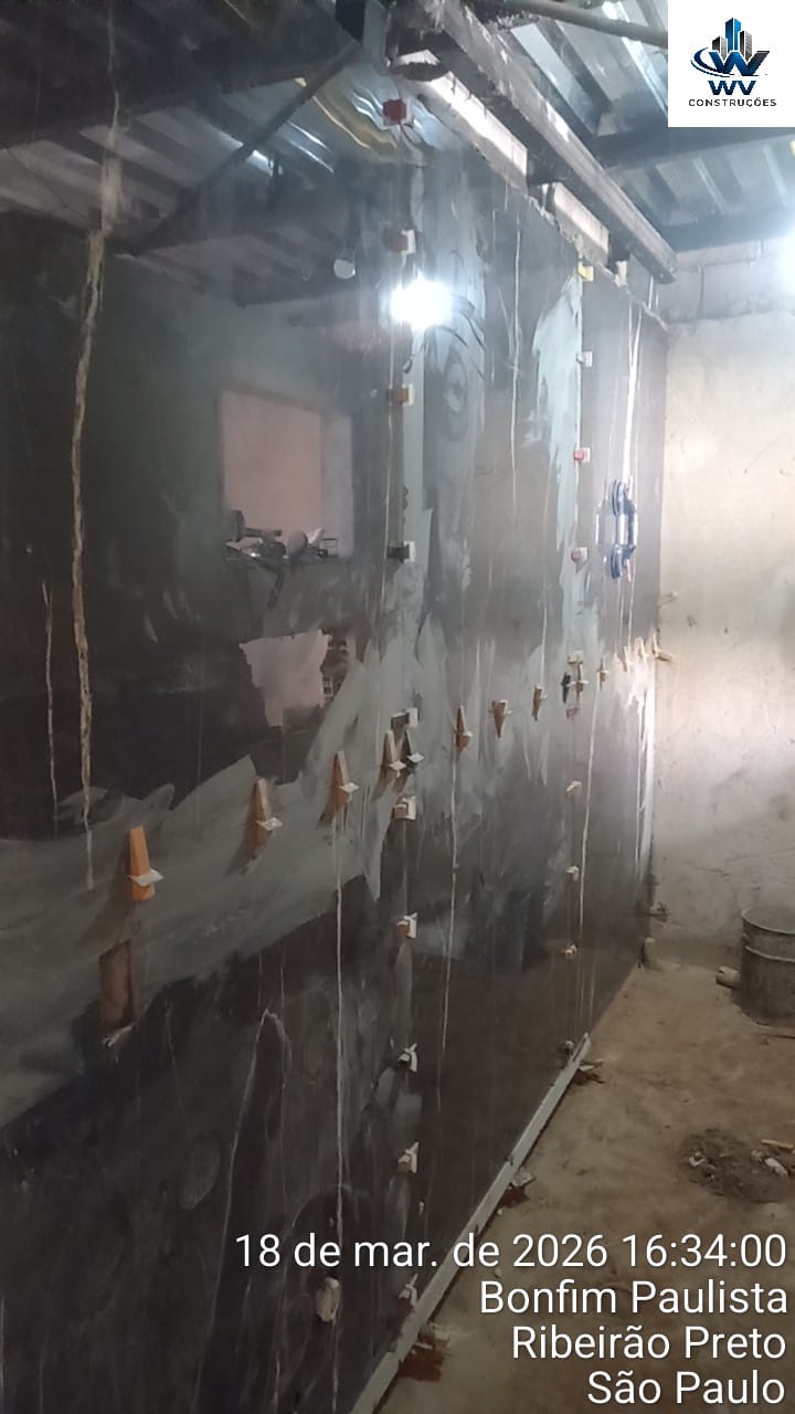 Detalhe de impermeabilização de parede